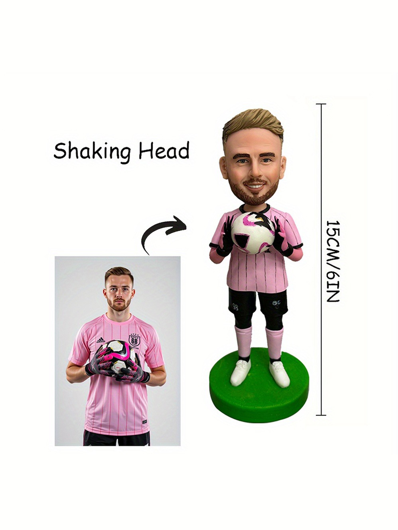 Customizable bobblehead dolls in adorable cartoon style Clay figurines